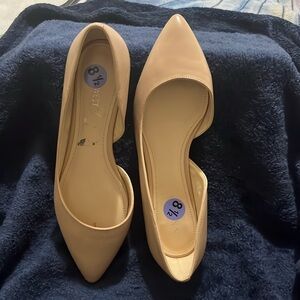 Nine West Nude d’orsey flats 8.5 W. Never worn